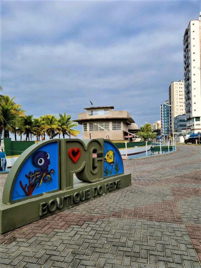 Apto Pe Na Areia Com Vista Para O Mar E Wifi Praia Grande  Eksteriør bilde
